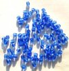 100, 4mm Faceted Sapphire Firepolish Beads